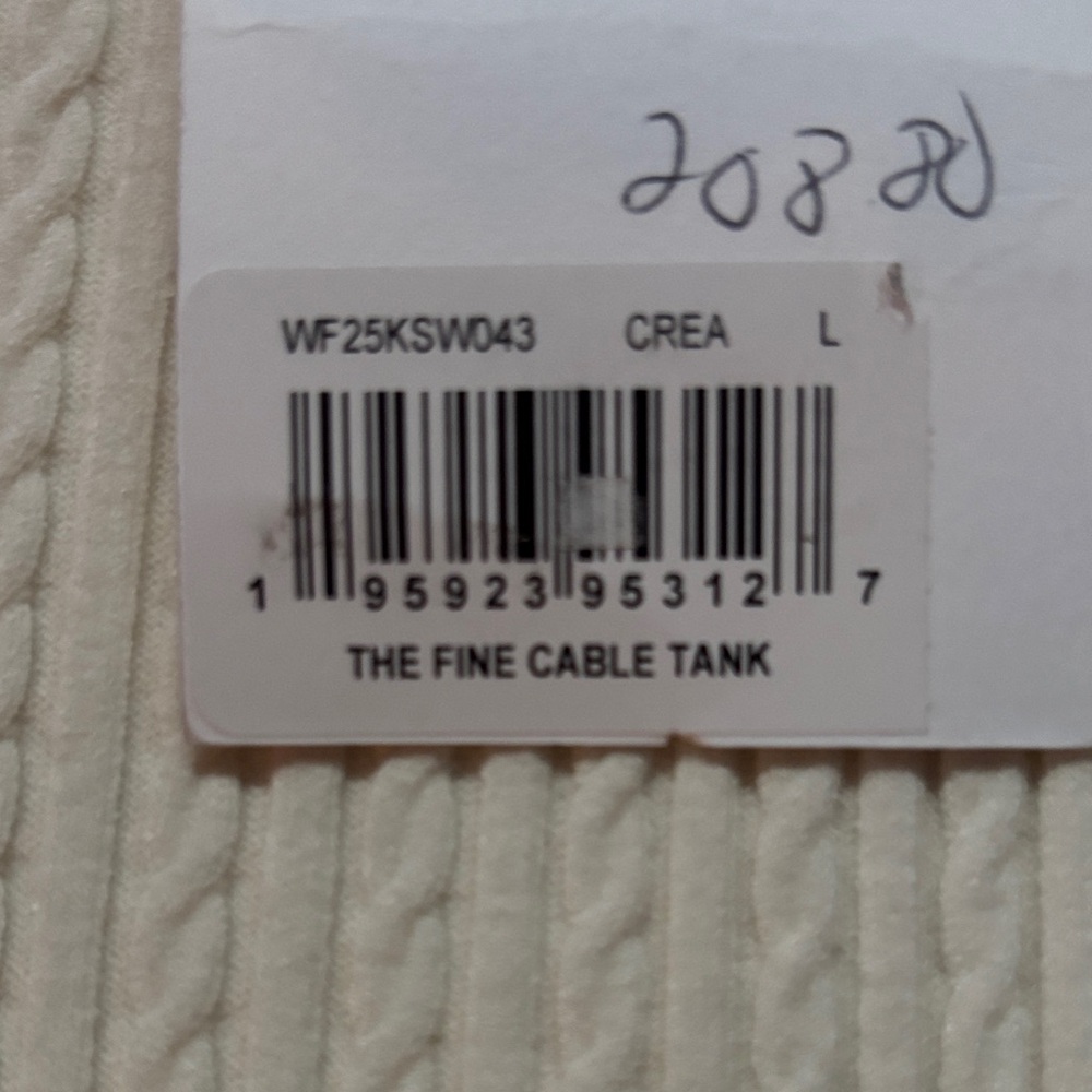 Frame Denim Ivory Ribbed Tank Top - Picture 2 of 14